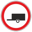 Дорожный знак 3.7 «Движение с прицепом запрещено» (металл 0,8 мм, I типоразмер: диаметр 600 мм, С/О пленка: тип А инженерная)